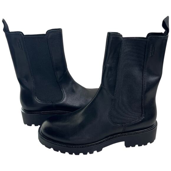 Vagabond black Kenova Boot combat leather 39 US9 Women's NWOT - Picture 3 of 10